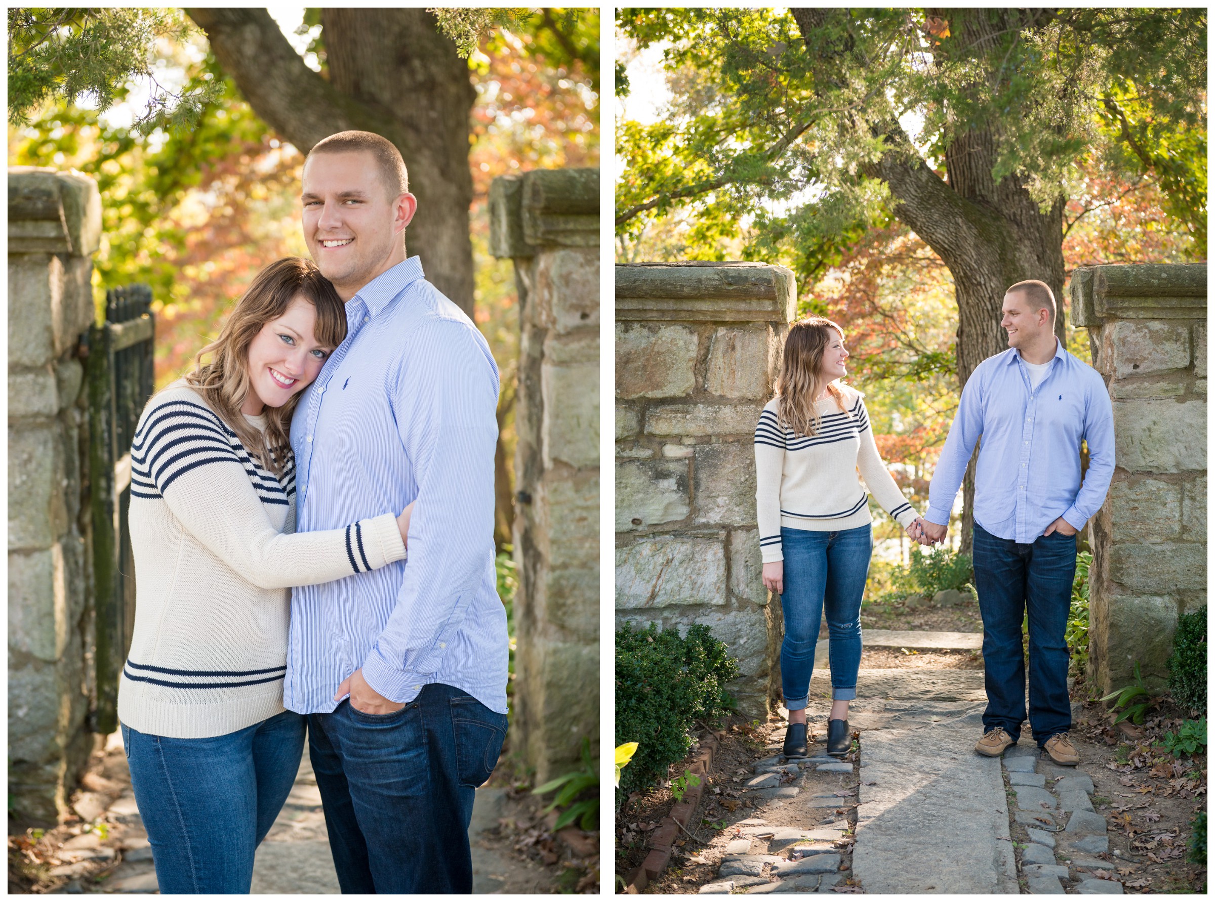 fall engagement photos at the Gari Melchers Home and Studio in Fredericksburg, Virginia