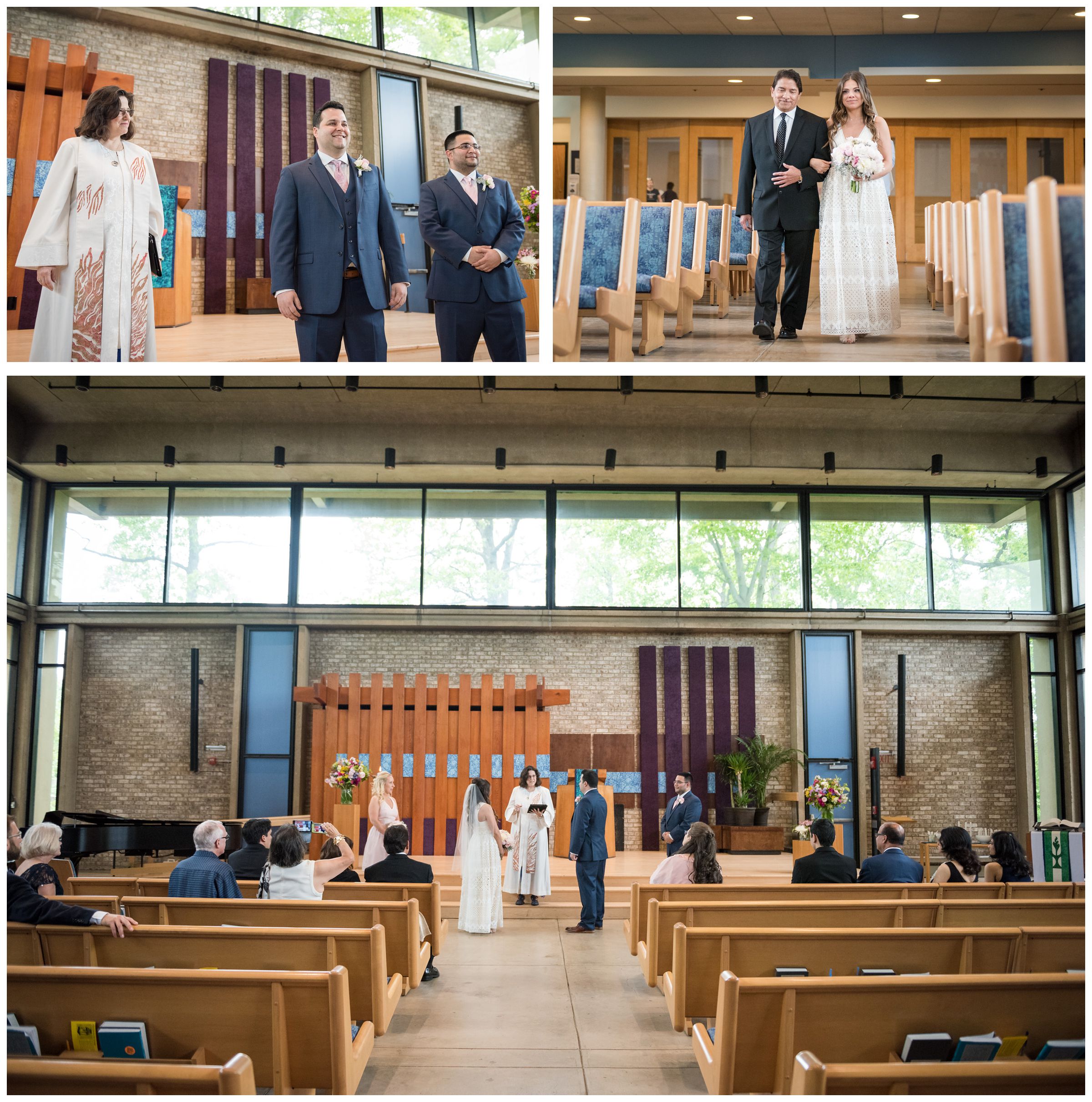 wedding ceremony at the Unitarian Universalist Church in Arlington, Virginia 