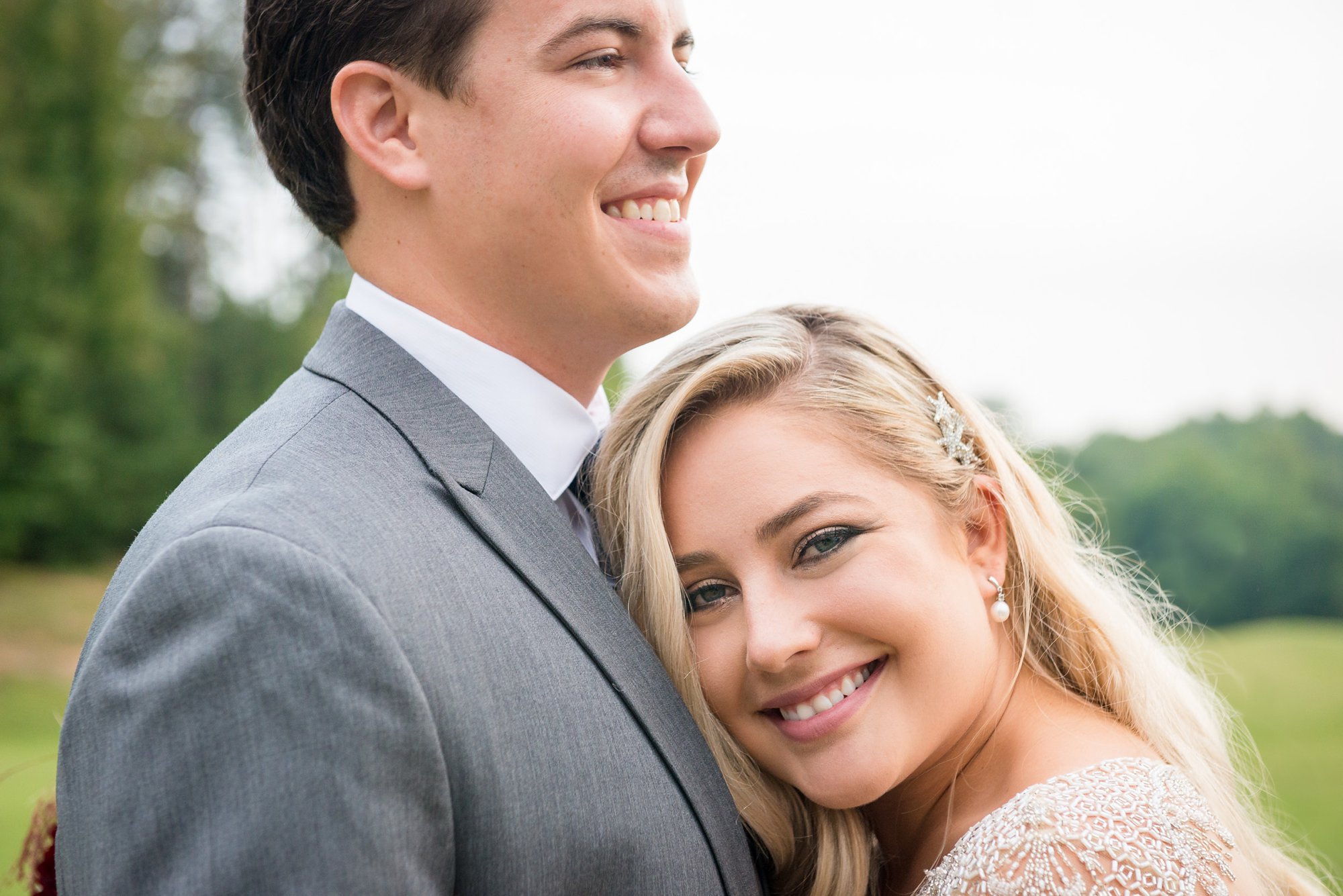 bride and groom wedding portrait