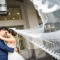 flying Cathedral veil photo by Columbus wedding photographer