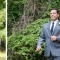 groom reacts to seeing bride walk down the aisle