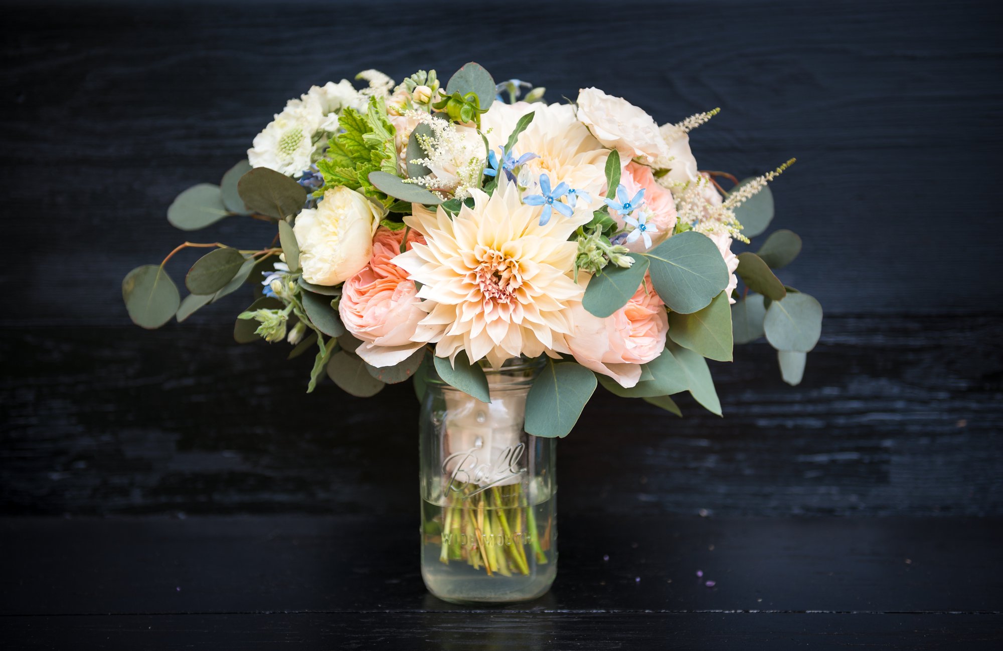 bright colorful wedding bouquet photography in Ohio