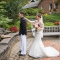 bride and groom first look with Marine groom