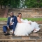 black groom and bride wearing glittery sneakers