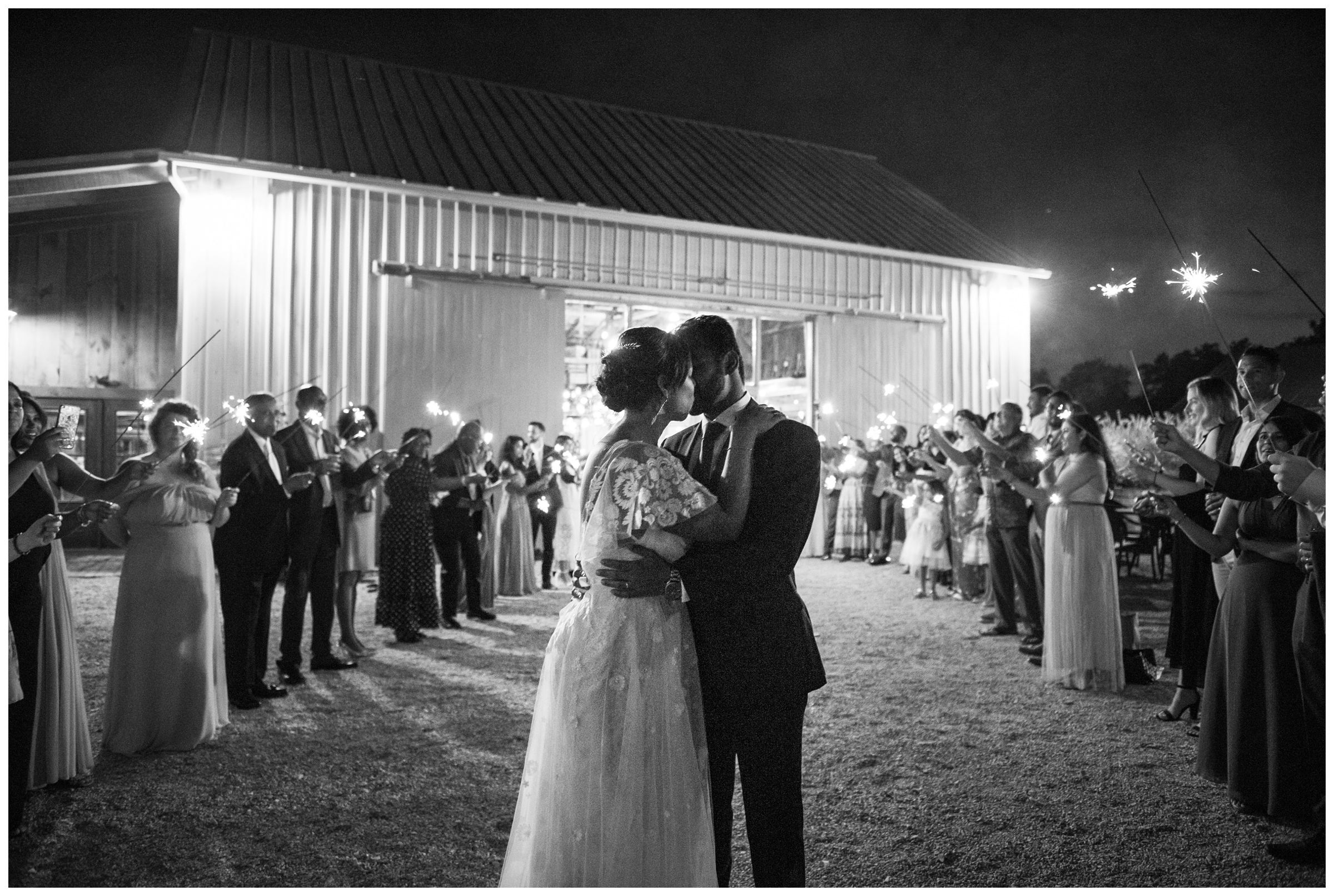 columbus ohio wedding photography sparkler exit