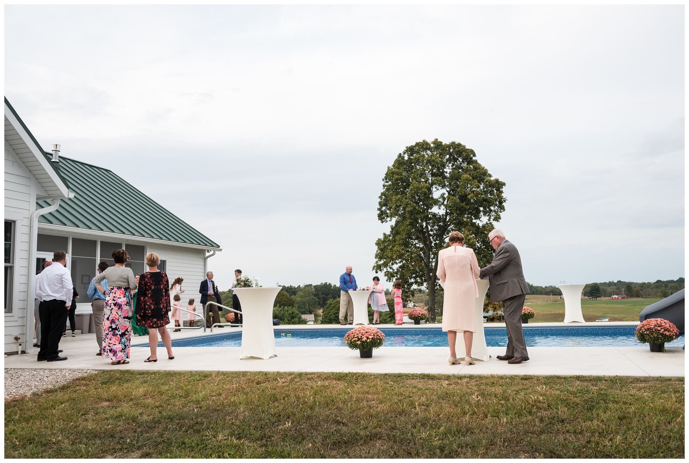 backyard wedding reception on farm in central Ohio