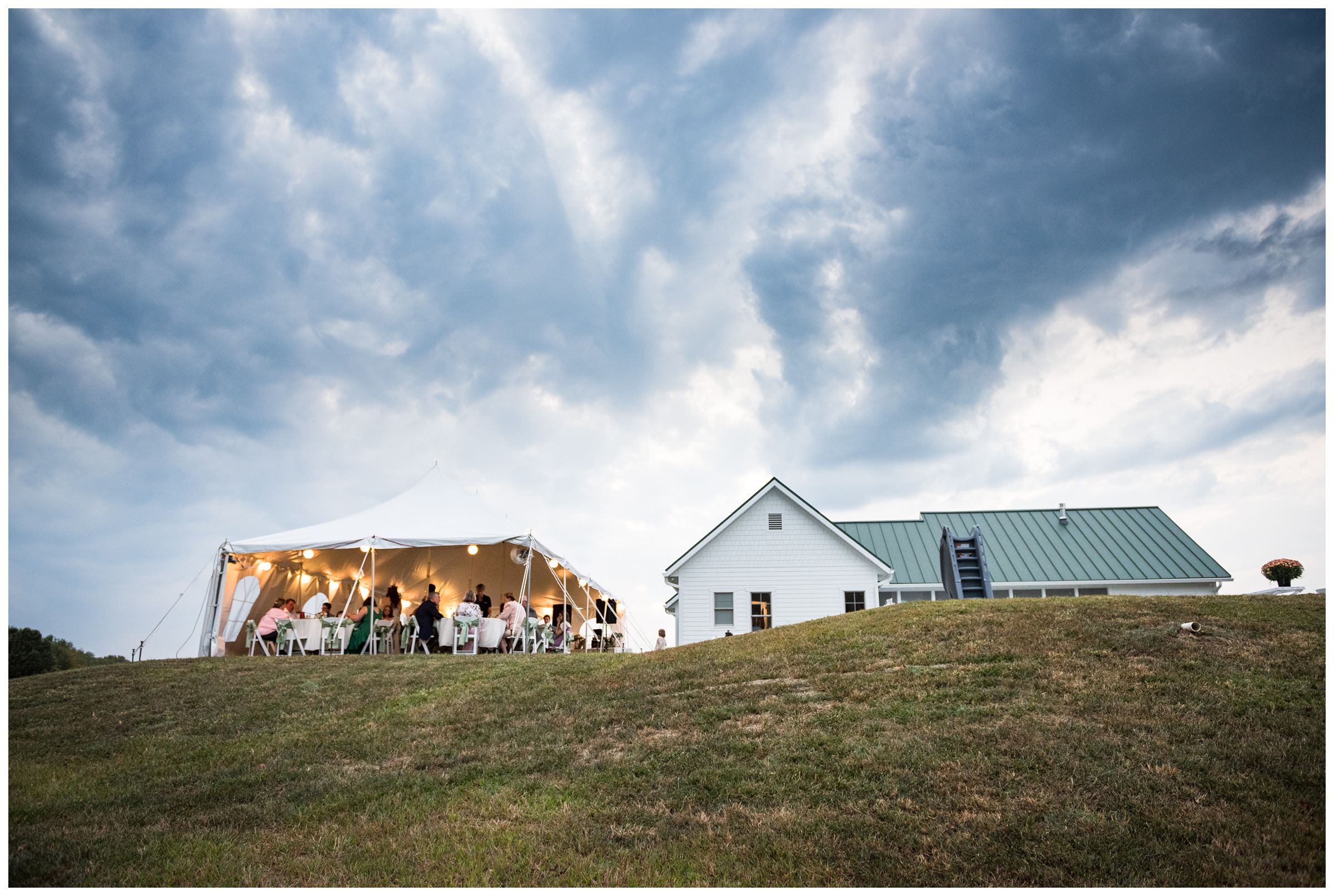 backyard wedding reception on farm in central Ohio